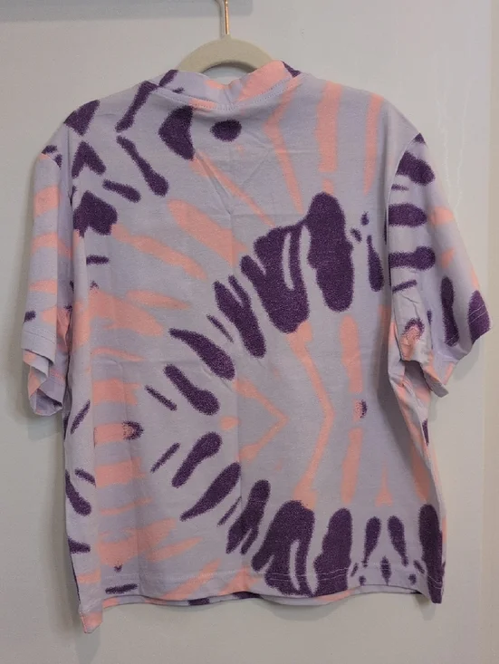 Kids Neon Sun Tie-Dye Tee - Purple & Peach - Picture 6 of 6